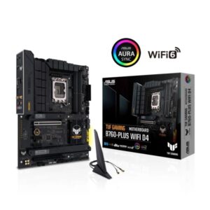 Asus TUF Gaming B760-PLUS WIFI D4 Placa Base Intel PCIe 4.0, DDR4, M.2, 4x Sata III, Ethernet de 2.5Gb, HDMI, USB 2.0, 3.2