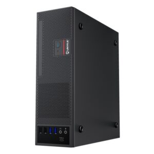 Unykach UK3006 Caja Slim MicroATX con Fuente de Alimentacion 150W - Tamaño Disco Soportado 2.5" - USB-A 2.0/3., USB-C y Audio - Ventilador 80mm Incluido - Color Negro
