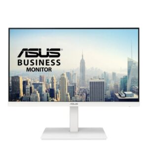 Asus Monitor 23.8" IPS LED FullHD 1080p 75Hz - Respuesta 5ms - Ajustable en Altura y Giratorio - Angulo de Vision 178° - 16:9 - Altavoces - HDMI, DPort - VESA 100x100mm - Color Blanco