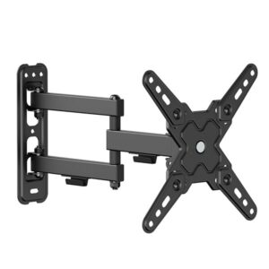 Cromad Soporte de Pared con Brazo Articulado para TV de 13"-43" - Giratorio, Inclinable y Doble Extension - Peso Max 20Kg - VESA 200x200