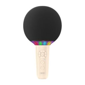 XO BE50 Microfono Inalambrico - Karaoke - 5W - Bluetooth 5.3 - Iluminacion LED - Autonomia Máxima 3h - Color Beige