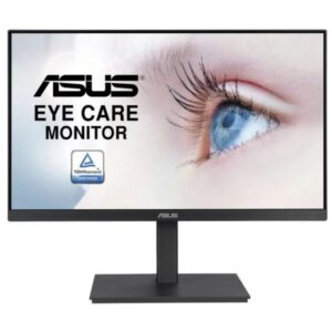 Asus Monitor 23.8" IPS LED FullHD 1080p 75Hz - Respuesta 5ms - Ajustable en Altura y Giratorio - Angulo de Vision 178° - 16:9 - Altavoces - HDMI, DPort - VESA 100x100mm - Color Negro
