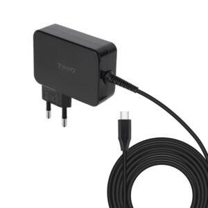 Tooq Cargador de Portatil GaN USB-C/PD 100W - Cable de 1.80m - Color Negro