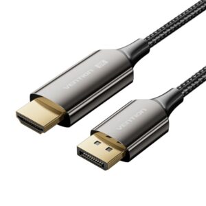 Vention Cable DisplayPort Macho 1.4 8K a HDMI 2.1 8K - 1.8m - Trenzado - Color Negro