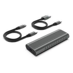 Ewent Caja Externa USB 3.2 - USB-C SSD sin Tornillos - Cable USB C-C y USB C-A - Color Gris