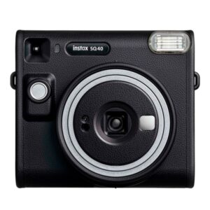 Fujifilm Instax Square SQ40 Camara Instantanea - Tamaño de Imagen 62×62mm  - Espejo para Selfies - Exposicion Automatica - Color Negro