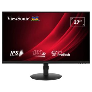 Viewsonic Monitor 27" LED IPS FullHD 100Hz - Respuesta 5ms - Ajustable en Altura, Giratorio e Inclinable -16:9 - VGA, HDMI, DisplayPort - VESA 100x100 - Color Negro