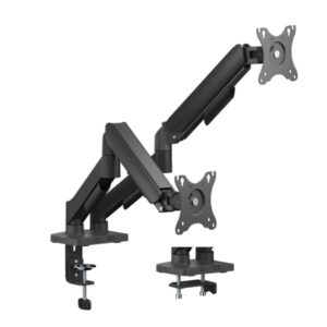 Aisens Soporte de Mesa ECO Contrapeso Giratorio e Inclinable para Monitor/TV 9kg (3 Pivotes - 2 Brazos) de 17-32 - Color Negro