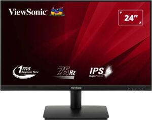 Viewsonic Monitor 23.8" LED IPS FullHD 75Hz - Respuesta 1ms - Angulo de Vision 178º - 16:9 - VGA, HDMI - VESA 75x75mm - Color Negro