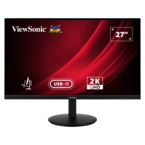 ViewSonic VG2709-2K-MHDU-2 Monitor LED 27" IPS QHD 2K HDR - Respuesta 4ms - Altavoces 5W - 16:9 - Ajustable en Altura, Giratorio e Inclinable - HDMI, Audio, USB-C - Angulo de Vision 178º - VESA 100x100mm