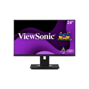 ViewSonic VG2448A-2 Monitor LED 24" IPS FHD - Respuesta 5ms - Altavoces 4W - 16:9 - Ajustable en Altura, Giratorio e Inclinable - HDMI, DisplayPort, Audio, USB - Angulo de Vision 178º - VESA 100x100mm