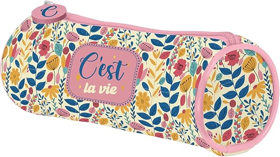 Dohe C`est la Vie Portatodo Simple Redondo - Cierre con Cremallera y Tirador de Goma