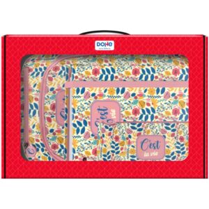 Dohe C`est la Vie Pack de Mochila + Carpeta A4 Recambio + Portatodo Triple - Todo en un Maletin Perfecto para Regalo
