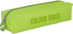 Dohe Colour Vibes Portatodo Cuadrado - Cierre con Cremallera y Tirador de Goma - Color Verde Lima