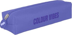 Dohe Colour Vibes Portatodo Cuadrado - Cierre con Cremallera y Tirador de Goma - Color Morado