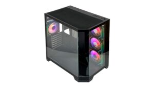 L-Link Nova Caja ATX - Cristal Templado Continuo - 4 Ventiladores RGB - USB 3.0 - Color Negro