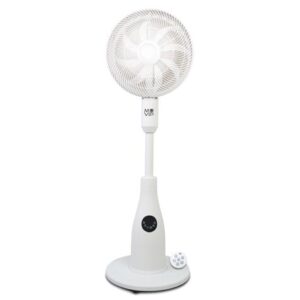 Muvip Ventilador de Pie 80W 8 Aspas - 7 Velocidades - Nebulizador - Funcion de Oscilacion - Luz LED - Color Blanco