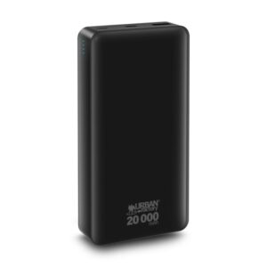 Urban Factory Juicee Max Powerbank 20000mAh - Entrada USB-C - Salida USB-C y USB-A - Color Negro