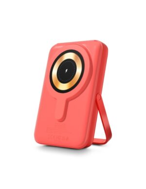 Urban Factory Magnee Power Powerbank Universal 10000mAh - Entrada USB-C - Salida USB-C, USB-A e Inalambrica - Color Naranja Neon