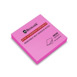 Bismark Bloc de 100 Notas Adhesivas 76x76mm - Color Magenta Neon