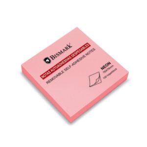 Bismark Bloc de 100 Notas Adhesivas 76x76mm - Color Rosa Neon