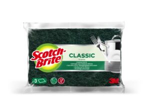 Scotch-Brite Classic Pack de 3 Estropajos de Cocina - Color Verde Oscuro