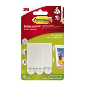 Command Tiras Adhesivas para Colgar Cuadros - Color Blanco