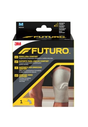 Futuro Comfort Rodillera - Talla M (36.8 - 43.2cm) - Transpirable - Elastico - Color Gris