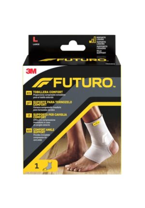 Futuro Comfort Tobillera - Talla L (38.1 - 44.5cm) - Transpirable - Elastico - Color Gris