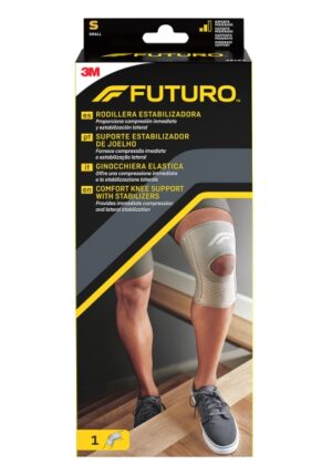 Futuro Rodillera - Talla S (30.5 - 36.8cm) - Estabilizadora - Transpirable - Elastico - Color Gris