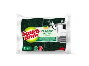 Scotch-Brite Classic Pack de 2 Estropajos de Cocina Ultra - Color Verde Oscuro