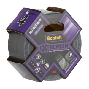 Scotch Extremium Cinta Adhesiva - 48mm x 18.2m - Sin Residuos - Alto Rendimiento - Color Negro