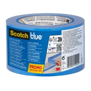 Scotchblue Pack de 3 Cintas de Enmascarar - 24mm x 41m - 100% PEFC - Multisuperficie - Color Azul