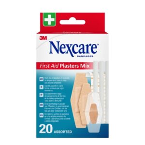 Nexcare Pack de 20 Apositos Surtidos - Transpirable - Colores Surtidos