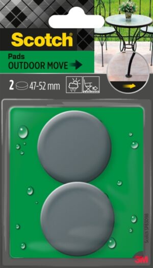 Scotch Pack de 2 Patines Deslizantes Adhesivos - Diametro de 47 a 52mm - Color Gris