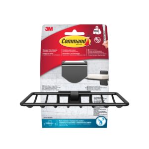 Command Jabonera de Aseo - Soporta hasta 0.9kg - Incluye 2 Tiras Adhesivas Medianas para Aseo - Color Negro Mate