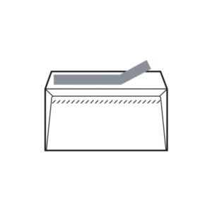 Sam Pack de 500 Sobres de Papel Offset 90grs - Medidas 120x76mm - Autoadhesivo con Tira de Silicona - Color Blanco