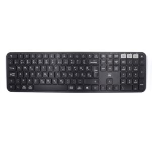 Ewent Teclado Inalambrico - Modo Ahorro de Energia - Disposicion Eslovena QWERTZ SI - 1x Bateria AAA (Incluida) - Alcance hasta 10m - Color Negro