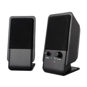 Ewent Altavoces Estereos de Sobremesa de 12W - Alimentacion USB - Jack de 3.5mm - Control de Volumen - Color Negro