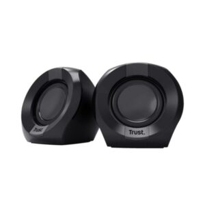 Trust Altavoces 2.0 USB 8W - Entrada y Salida Jack 3.5mm - Cable de 1.30m - Color Negro