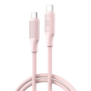 XO NBQ265B Cable USB-C Macho a USB-C Macho - 1m - 60W - Color Rosa