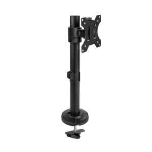 Tooq Soporte de Mesa para Monitor de 17"-32" - Altura, Rotacion y Giro Regulables - Gestion de Cables - Peso Max 8Kg - VESA 100X100mm - Color Negro