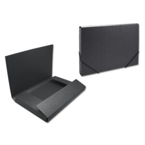 Bismark Carpeta para Proyectos - Medidas 350x230x30mm - Fabricada en Carton - Cierre con Gomas - Color Negro