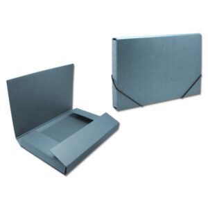 Bismark Carpeta para Proyectos - Medidas 350x230x50mm - Fabricada en Carton - Cierre con Gomas - Color Azul
