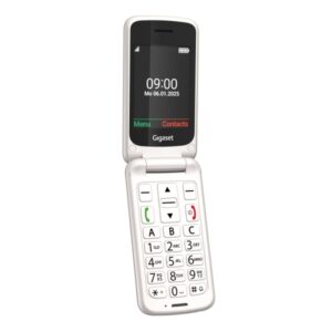 Gigaset GL595 Telefono Movil para Mayores Pantalla 2.8" -Tipo Concha - IP44 - Base de Carga - Color Blanco