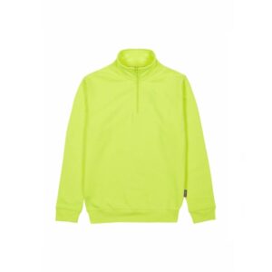 Upower Tautra Sudadera de Trabajo Confortable y Duradera - Talla XL - Polialgodon Perchado, Media Cremallera, Cuello Ajustable, Puños y Dobladillo Elastico, Proteccion DPI1 - Color Amarillo