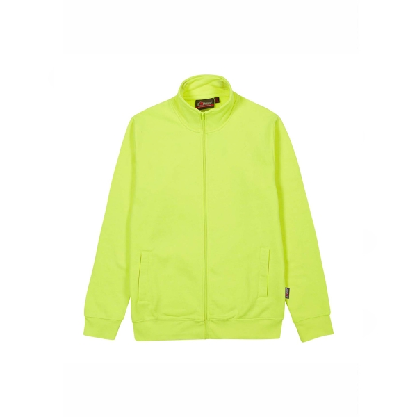Upower Sotra Sudadera de Trabajo sin Capucha - Talla XL - Cremallera, Polialgodon Perchado, Diseño Ergonomico, Puños y Dobladillo Elastico, Bolsillos Laterales, Proteccion DPI1 - Color Amarillo