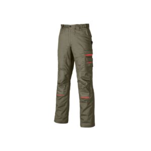 Upower Nimble Pantalon de Trabajo Confortable y Resistente - Talla 64 - Multiples Bolsillos, Cintura Elastica, Costuras Triples, Proteccion DPI1 - Color Arena