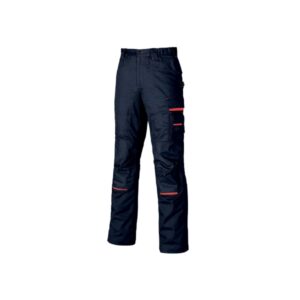 Upower Nimble Pantalon de Trabajo Confortable - Talla 64 - Multiples Bolsillos, Detalles Reforzados, Cintura Elastica, Proteccion DPI1, Costuras Triples, Porta-Tarjetas, Portaherramientas - Color Azul Marino