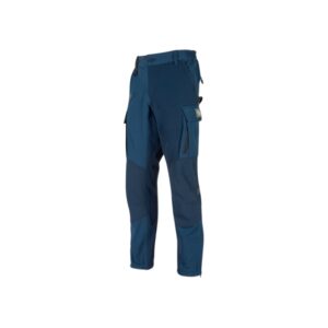 Upower Trek Pantalones Tecnicos Cargo - Talla XS - Tejido U-4 Stretch, Repelentes a Liquidos, Transpirables, Secado Rapido, Refuerzos Antidesgaste, Detalles Reflectantes, Multiples Bolsillos - Color Azul Marino